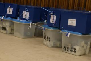 OTJIWARONGO, 18 June 2025 - Ballot boxes for the Electoral Commission of Namibia (ECN) carrying ballot papers used in the Otjiwarongo by-election on Tuesday. (Photo by: Mulisa Simiyasa) NAMPA