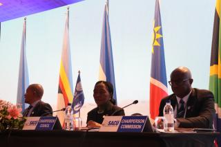 WINDHOEK, 25 June 2025 - Namibian Finance and Social Grant Management Minister, Ericah Shafudah (middle) at the opening of  52nd Meeting of the SACU Council of Ministers (Photo: Chelva Wells) NAMPA