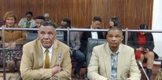 MARIENTAL, 09 July 2025 (NAMPA)- The Governor of Hardap region, Riaan McNab delivered his State of Region Address (SORA) in Mariental on Wednesday.
(Photo: Charmaine Boois) NAMPA 
