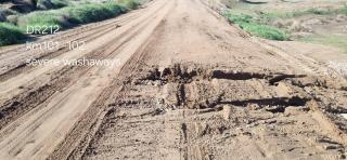 AUSSENKEHR, 26 June 2025 - Section of the Aussenkehr-Rosh Pinah road that was washed away. (Photo: Contributed) NAMPA