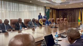 Windhoek, 24 July- Special Envoy and Vice President of Sudan, Malik Agar Nganyoufa Eyre with the Sudanese delegation at the State House of Namibia. (Photo by Eba Kandovazu). NAMPA
