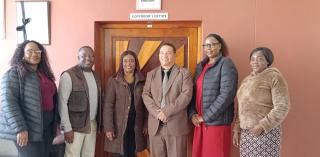 MARIENTAL, 23 July 2025 - The Parliamentary Standing Committee on Gender Equality, Health and Social Service paid a courtesy visit to the office of the Hardap Governor, Riaan McNab on Wednesday. (Photo by: Charmaine Boois) NAMPA 