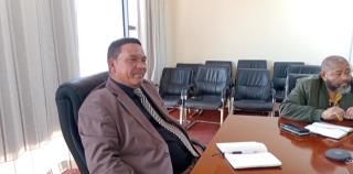 MARIENTAL, 23 July 2025 - The Parliamentary Standing Committee on Gender Equality, Health and Social Service paid a courtesy visit to the office of the Hardap Governor, Riaan McNab on Wednesday. (Photo by: Charmaine Boois) NAMPA 