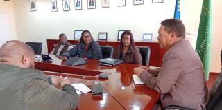 MARIENTAL, 23 July 2025 - The Parliamentary Standing Committee on Gender Equality, Health and Social Service paid a courtesy visit to the office of the Hardap Governor, Riaan McNab on Wednesday. (Photo by: Charmaine Boois) NAMPA 