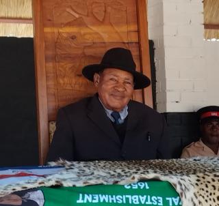 BUKALO, 26 July 2025 - Masubia Chief, Munintenge Gilbert Muhongo Mutwa Moraliswani III pictured during the Masubia Traditional and Cultural Festival 2025 at Bukalo. (Photo by: Michael Mutonga Liswaniso) NAMPA