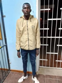 KARIBIB, 01 August 2025 - 22 year old Nekwa Gabriel Hangula  arrested in connection with the murder of 16 year old teenage boy Antonio Angelo Xamseb in May. (Photo contributed) NAMPA