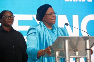 WINDHOEK, 02 August 2025 – President Netumbo Nandi-Ndaitwah pictured while addressing the audince in attandance of the Brave Warriors World Cup Campaign fundraising gala dinner held in the capital. (Photo by: Hesron Kapanga) NAMPA