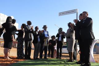 WINDHOEK, 04 August 2025 - The Rehoboth Town Council on Sunday commissioned Hage Geingob Drive, renaming the former D1210 Street in honour of the late President Hage Geingob. 

(Photo contributed) NAMPA