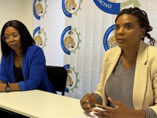 ONGWEDIVA, 06 August 2025 - Rebekka Hidulika, Chairperson of the OATF Preparatory Committee (R) pictured with Lonia Nghuulikwa
Convener: Marketing & Publicity Subcommittee (L) on Wednesday during the media briefing at Ongwediva. (Photo: Maria David)NAMPA