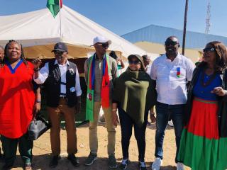 NKURENKURU, 09 August 2025- SWAPO Chairperson Sisa Namandje, gathered at SWAPO major party mobilization rally on  Saturday at the Nkurenkuru Expo Park.

(Photo: Lylie Joel)
NAMPA