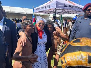 TSUMEB, 10 August 2025 - Vice President Lucia Witbooi during the World Indigenous people day held in Tsumeb.
