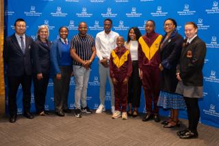 Swakopmund, 21 August 2025 - Rössing Uranium has awarded three Namibian students bursaries to pursue Master’s studies in nuclear energy at Harbin Engineering University in China as well as 4 learners who will join the Gen Z Youth Exchange Programme in China. (Photo by: Isabel Bento) NAMPA