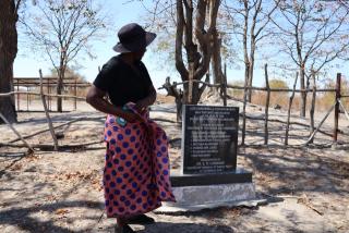 KATIMA MULILO, 23 August 2025 - The 38-year-old Sarriety Kuyelayela, grandchild of the late Chatambula Dickson Masida who was in 1968 tortured and roasted alive at Masida village, about 75 kilometres west of Katima Mulilo in the Zambezi Region. Kuyelayela on Saturday told a team of Nampa journalists on how her grandfather was killed during the liberation struggle of Namibia. (Photo by: Mulisa Simiyasa) NAMPA   