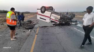 MARIENTAL, 30 August 2025 (NAMPA)- A car collision involving members of the Namibia Police and the Namibia Correctional Service occurred on Saturday along the B1 road between Mariental and Kalkrand, resulting in several fatalities. 
(Photo:contributed)
NAMPA