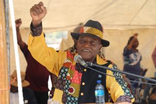 OSHAKATI, 30 August 2025 - Prime Minister Elijah Ngurare honoured the fallen heroes at the 35th Omundaungilo Heroes’ Day on Saturday. (Photo: Joseph Kaula -MICT Ohangwena)