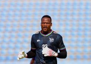 FRANCISTOWN, 05 September 2025 - Brave Warriors goalkeeper Edward Maova while in action in their 2-1 defeat to Malawi during their 2026 World Cup qualifiers at the Obed Itani Chilume Stadium in Francistown, Botswana. (Photo by: Hesron Kapanga) NAMPA 