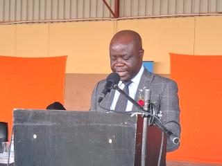 OPUWO, 17 September 2025 - Dr. Richard Banda, a representative of the World Health Organisation in Namibia, pictured during the observance of World Patient Safety Day, in Opuwo on Wednesday. (Photo by: Uakutura Kambaekua) NAMPA.