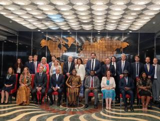 WINDHOEK, 17 September 2025 - Netumbo Nandi-Ndaitwah with EU delegates during their courtesy visit to state house in Wednesday. (Photo: Negumbo Ali)
