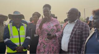 RUNDU, 19 September 2025 - The Regional Director of Health in the Kavango East Region Idaho Mendai showing the earmarked land where a new intermediate hospital will be built. (Photo by: Sawi Hausiku) NAMPA 