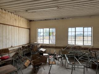 RUNDU, 23 September 2025- One of the classrooms at Gabriel Muhuli Combined School in the Kavango East Region rendered unusable and not safe. (Photo by: Sawi Hausiku) NAMPA 
