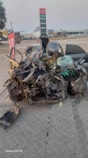 KATIMA MULILO, 25 September 2025 - The wreck of the Toyota Camry that claimed the life of 54-year old Katima Mulilo resident on Wednesday night.
(Photo: Contributed) NAMPA
