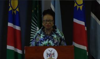 WINDHOEK, 09 October 2025 - Minister of International Relations and Trade, Selma Ashipala-Musavyi pictured at the BNC in Windhoek. (Photo by: Maysa Sangeve) NAMPA