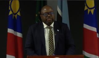 WINDHOEK, 09 October 2025 - Minister of International Relations of Botswana, Phenyo Butale at the BNC in Windhoek. (Photo: Ali Negumbo) Nampa
