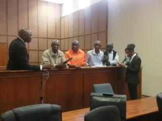 WINDHOEK, 13 October- Treason convicts pictured at the Windhoek high court. (Photo by: Eba Kandovazu). NAMPA
 