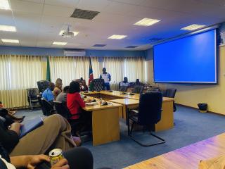 Campaign: Officials from various government entities being briefed on the decentralisation information and awareness campaign.
(Photo by: Max Henrich) NAMPA