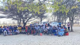 Protect: Parents from Indongo Ya Kelu village being urged to protect their children from cunning individuals during an information sharing session.

PHOTO: Max Henrich (NAMPA)