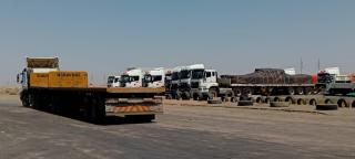 WALVIS BAY, October 2025 - Trucks randomly parked in an area not necessarily designated for truck parking. This is due to a lack of structured or limited truck parking space at the town, despite the influx of trucks coming to the town. (Photo by: Isabel Bento) NAMPA