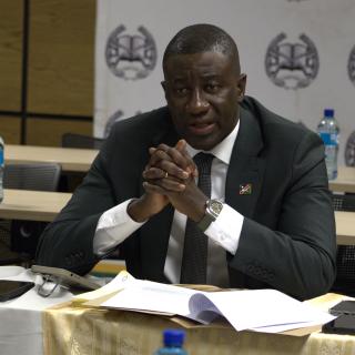 WINDHOEK, 16 October 2025 - Chairperson of the National Assembly Standing Committee on International Relations Defence and Security James Uerikua (Photo: Andreas Thomas) NAMPA
