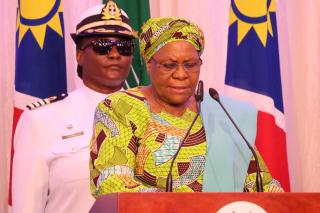 WINDHOEK, 16 October 2025 - President Netumbo Nandi-Ndaitwah speaks at the commemoration of the 25th anniversary of the United Nations Security Council Resolution 1325 in Windhoek. (Photo: Edward Tenete) NAMPA 
