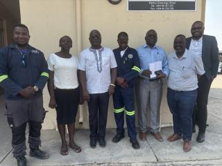 RUNDU, 15 October 2025- Governor of the Kavango East Region Hamunyera Hambyuka meets with beneficiaries of the National Youth Fund. (Photo by: Sawi Hausiku) NAMPA 