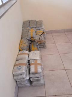 WINDHOEK, 20 OCTOBER 2025 - A large quantity of cannabis and mandrax tablets discovered at the Ariamsvlei Border Post. (Photo: Contributed) NAMPA 