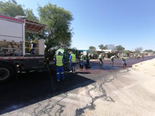 OTJIWARONGO, 22 October 2025 - The rehabilitation activities of several streets at Otjiwarongo started in April this year and now nears completion. (Photo by: Mulisa Simiyasa) NAMPA 