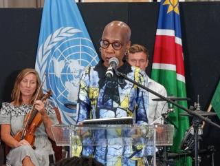 WINDHOEK, 24 October 2025 - UN Resident Coordinator Hopolang Phororo pictured at the UN 80th anniversary commemoration in Windhoek. (Photo by: Ali Negumbo)NAMPA