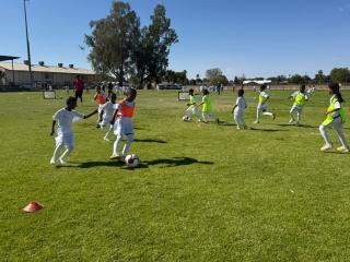 MARIENTAL, 27 October 2025 - The Real Madrid Soccer Clinic is underway in Mariental. It started on Monday and ends Friday. (Photo by: Charmaine Boois) NAMPA
