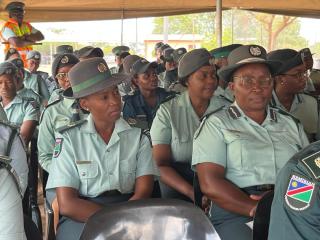 MARIENTAL, 30 October 2025 - Minister of Home Affairs, Immigration, Safety and Security, Lucia Iipumbu, on Thursday visited the Hardap Correctional Facility to reaffirm the ministry’s ongoing support to grieving staff who lost their colleagues in a fatal crash outside Mariental two months ago (Photo by: Charmaine Boois) NAMPA