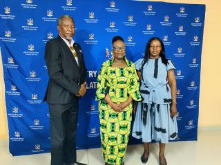 OMUTHIYA, 03 November 2025- Oshikoto governor Sacky Kathindi, Minister of International Relations and Trade Selma Ashipala-Musavyi and Omuthiya mayor Beats Nathongo captured during the ministerial regional engagement in Oshikoto on Monday.

(Photo: Max Henrich) NAMPA 