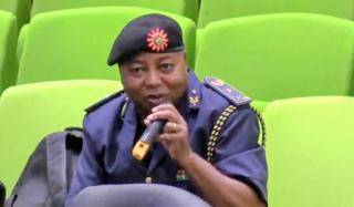 KATIMA MULILO, 05 November 2025 - Zambezi Regional Police Commander, Commissioner Andreas Shilelo responds to some of the concerns raised by Bukalo Village Council Chief Executive Officer, Anna Lyamine-Sazita at the Regional Development Coordinating Committee meeting on Wednesday. (Photo: Contributed) 