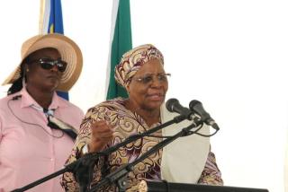 EEHNANA, 13 November 2025- President Netumbo Nandi-Ndaitwah speaking at the inauguration ceremony of the Ohangwena 2 Wellfield Water Supply Scheme Project in Eehnana on Thursday.

(Photo: contributed) NAMPA 