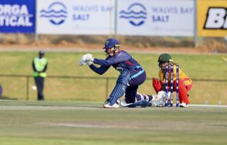 WINDHOEK, 02 September 2025 - Namibian national women's cricket team captain Sune Wittmann in action against Zimbabwe at the Namibia Cricket Ground in Windhoek during the ICC T20I  ICC Women's Emerging Nations Trophy qualifiers in Windhoek. (Photo by: Hesron Kapanga) NAMPA