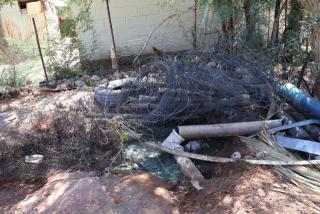 STAMPRIET, 25 November 2025 - Stampriet resident Katriena Rooi (59) shows the sewage in her yard and says she will not vote on Wednesday, citing years of unresolved sanitation problems.
(Photo by Chelva Wells) NAMPA
