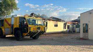 RUNDU, 27 November 2025 - The Rundu Magistrate’s Court administration block which caught fire on Thursday. (Photo by: Sawi Hausiku) NAMPA 