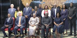 WINDHOEK, 03 December 2025 - A delegation ReconAfrica, NAMCOR, and BW Energy Management met with President Netumbo Nandi-Ndaitwah at State House on Wednesday, where they committed to collaborating with the government. (Photo: Namibian Presidency) NAMPA.