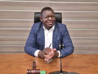 OTJIWARONGO, 05 December 2025 - The newly elected Chairperson of the Otjozondjupa Regional Council, Paulus Nekundi on Friday afternoon at the regional council chambers. (Photo contributed) NAMPA 