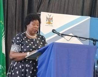 KATIMA MULILO, 08 December 2025 - Zambezi Regional Governor, Dorothy Kabula encouraged men to reflect on their roles in addressing the challenges such as mental well-being, including suicide, men’s health and social pressures that too often go unspoken. (Photo by: Michael Mutonga Liswaniso) NAMPA
