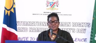 KATIMA MULILO, 10 December 2025 – Minister of Gender Equality and Child Welfare, Emma Kantema says that although technology is a powerful tool for empowerment, it has become a new frontier for violence. She was speaking during the commemoration of International Human Rights Day / Namibian Women's Day on Wednesday. (Photo: Contributed)
