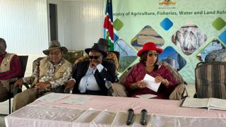 GAM, 11 December 2025 - Minister of Agriculture, Fisheries, Water and Land Reform Inge Zaamwani announced on Thursday in Gam that families that willingly returned from Gam will be resettled at the Otjipaheua farm. (Photo: Contributed)